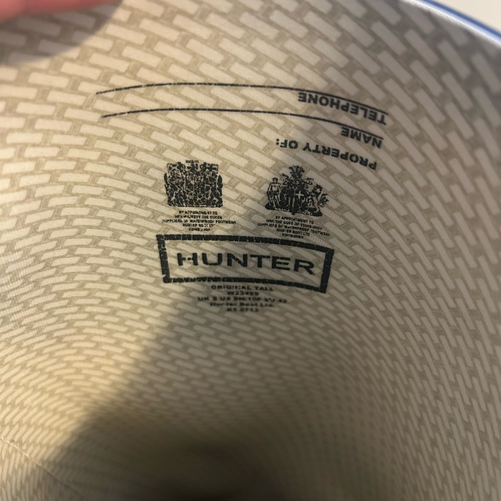 Hunter Cream Patterned Interior Boots - image 4